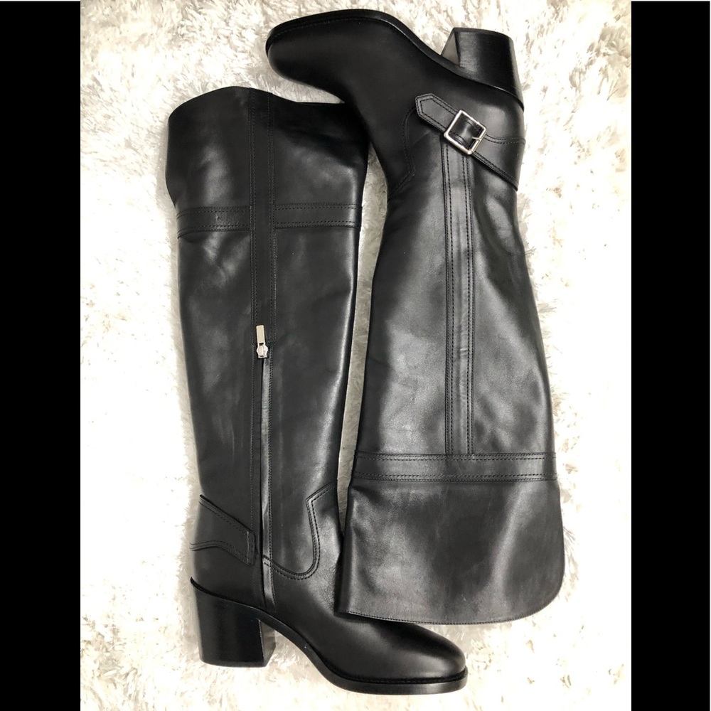 DEREK LAM: Over-the-knee Boots in black leather